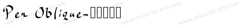 Pen Oblique字体转换